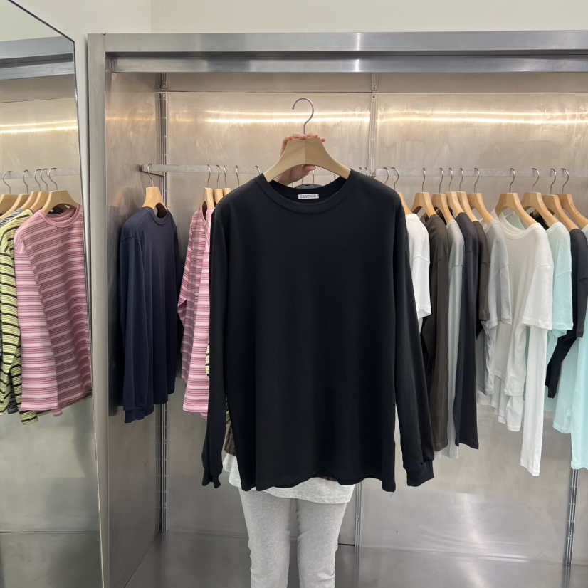 ESSENCE韓國直郵女裝新品真品職業26春夏時尚推薦長袖T恤ESSENCE長袖T恤圖色2