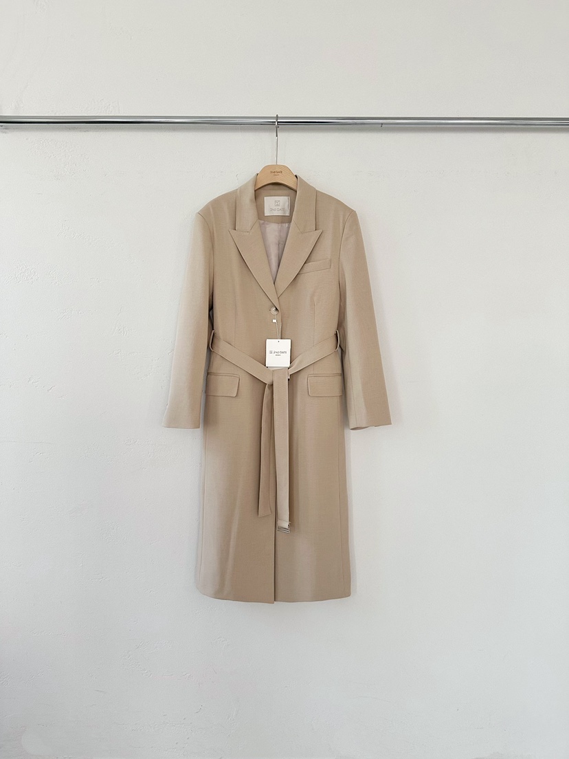 2ND GATE東大門代購女士新品職業26春夏推薦長款風衣含腰帶2ND GATE長款風衣圖色3