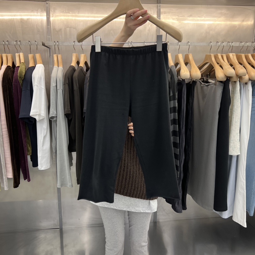 ESSENCE東大門直郵女裝新款26春夏打底褲鯊魚褲中長款緊身褲ESSENCE打底褲/鯊魚褲圖色1