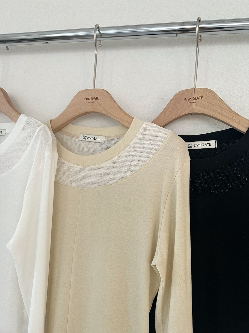 2ND GATE韓國直郵女士新品真品休閑推薦熱賣26春夏長袖T恤2ND GATE長袖T恤