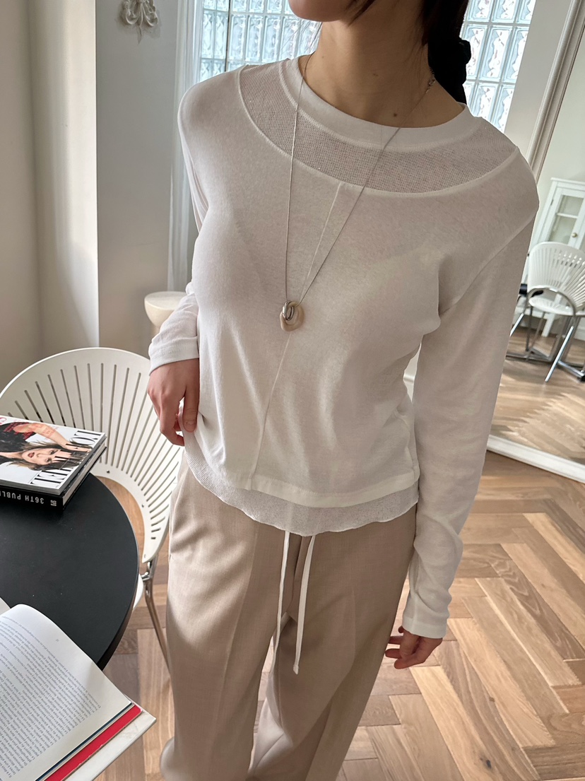 2ND GATE韓國直郵女士新品真品休閑推薦熱賣26春夏長袖T恤2ND GATE長袖T恤