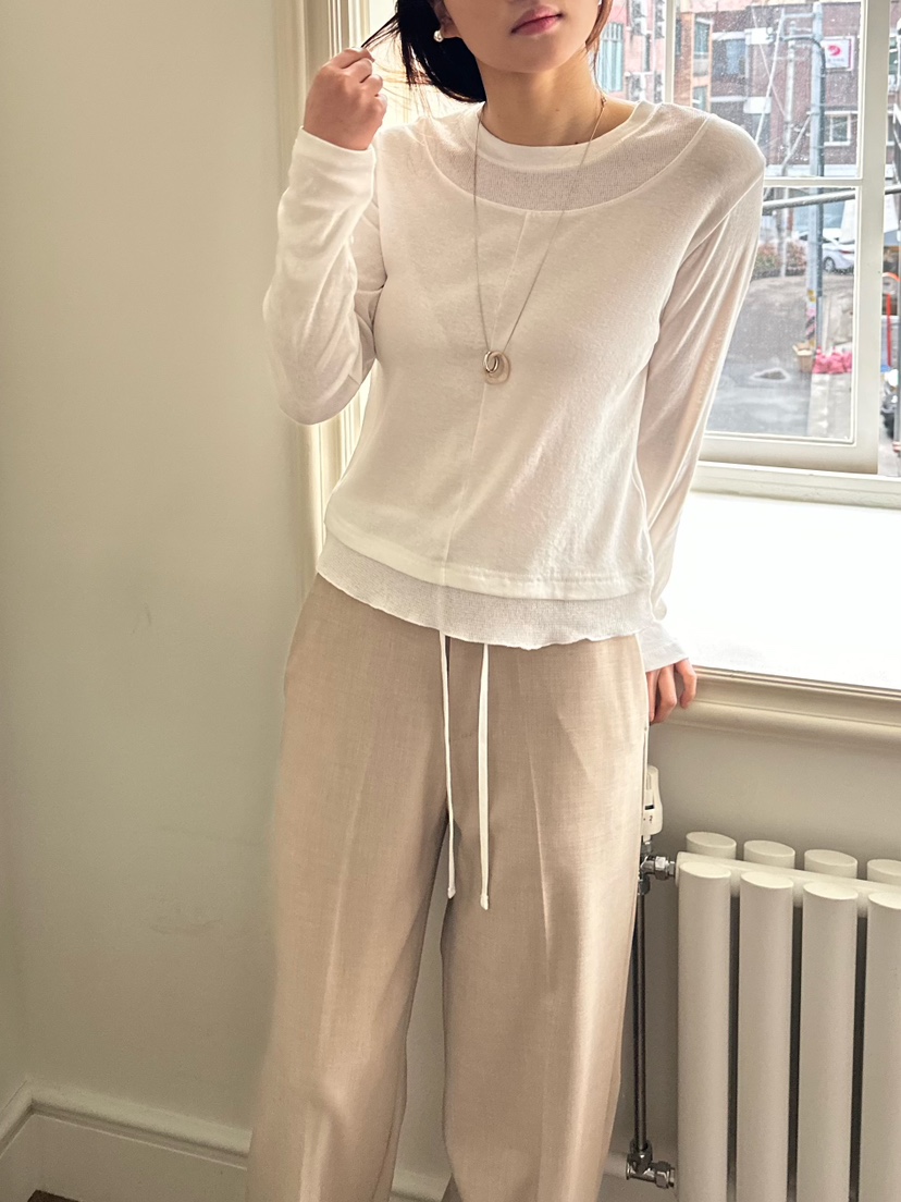 2ND GATE韓國直郵女士新品真品休閑推薦熱賣26春夏長袖T恤2ND GATE長袖T恤