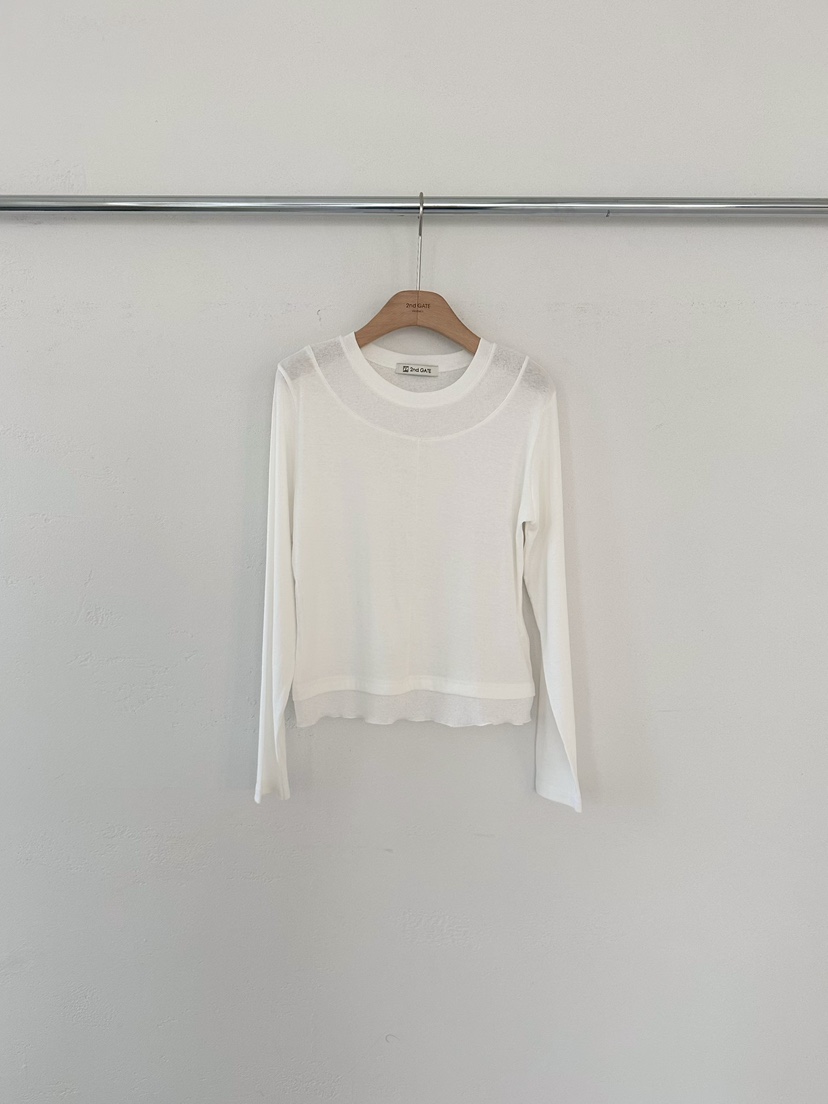 2ND GATE韓國直郵女士新品真品休閑推薦熱賣26春夏長袖T恤2ND GATE長袖T恤圖色1