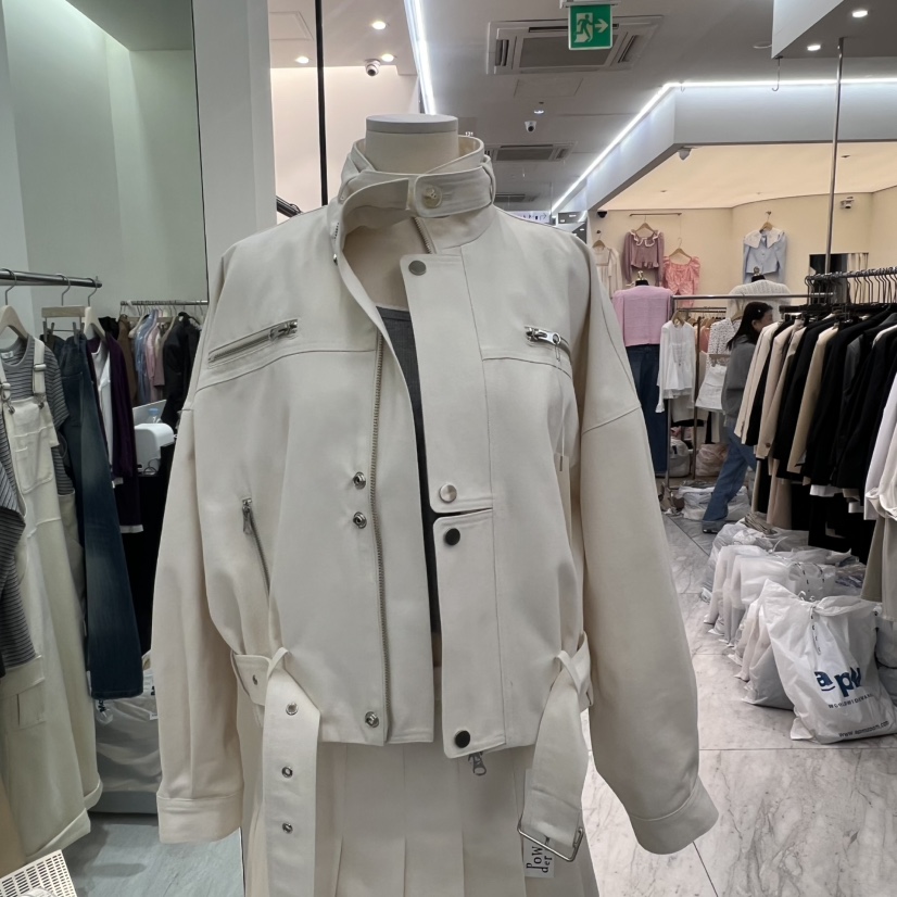 POWDER東大門直郵女士新款休閑職業時尚人氣真品夾克含腰帶POWDER夾克圖色1