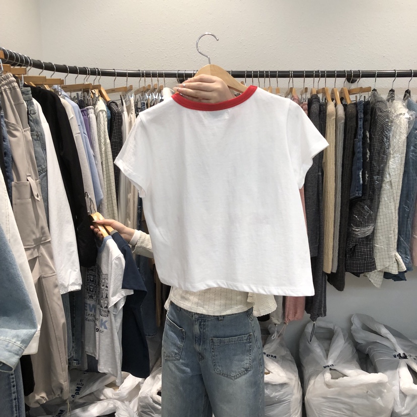 ALMOND PEPE韓國直郵女士新款26春夏推薦職業真品休閑T恤ALMOND PEPET恤