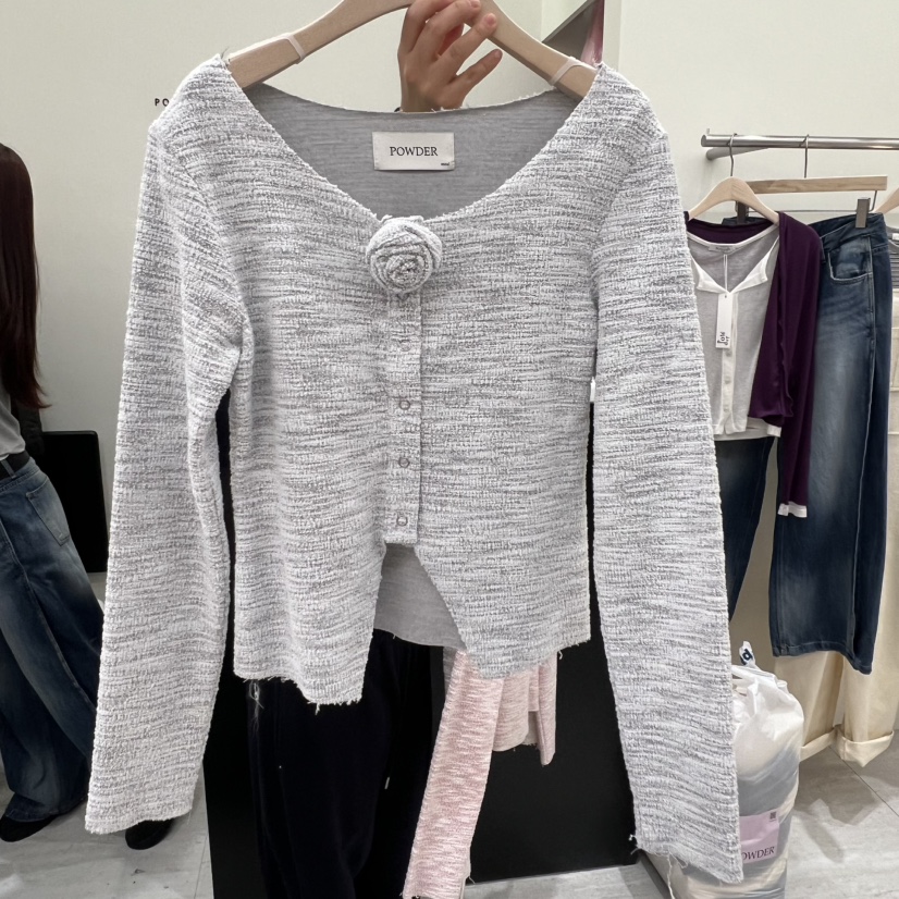 POWDER東大門直郵女士新品推薦職業真品人氣時尚熱賣針織衫POWDER針織衫圖色1