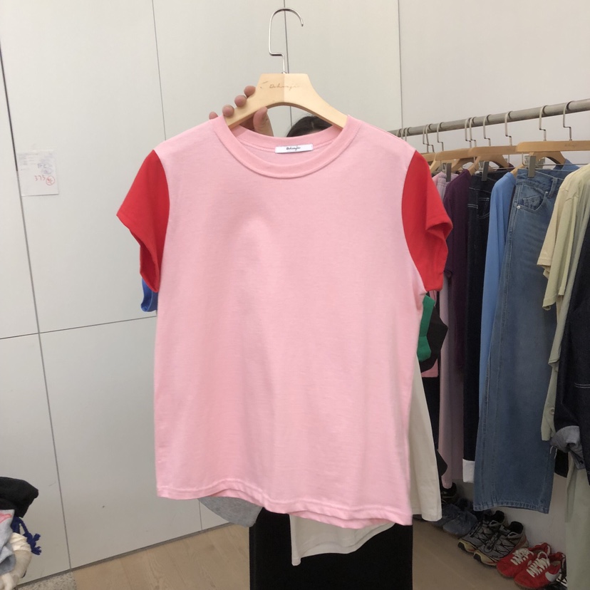 DOHWAJI韓國直郵女裝新款26春夏職業人氣時尚真品T恤絲綢DOHWAJIT恤圖色2