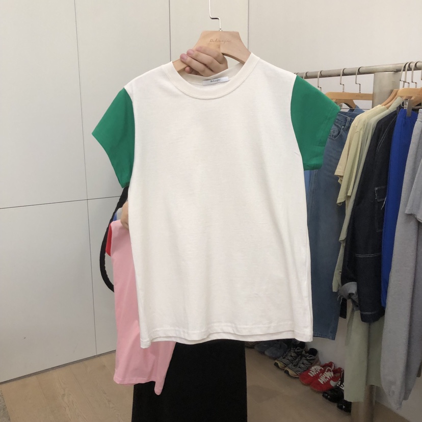 DOHWAJI韓國直郵女裝新款26春夏職業人氣時尚真品T恤絲綢DOHWAJIT恤圖色3