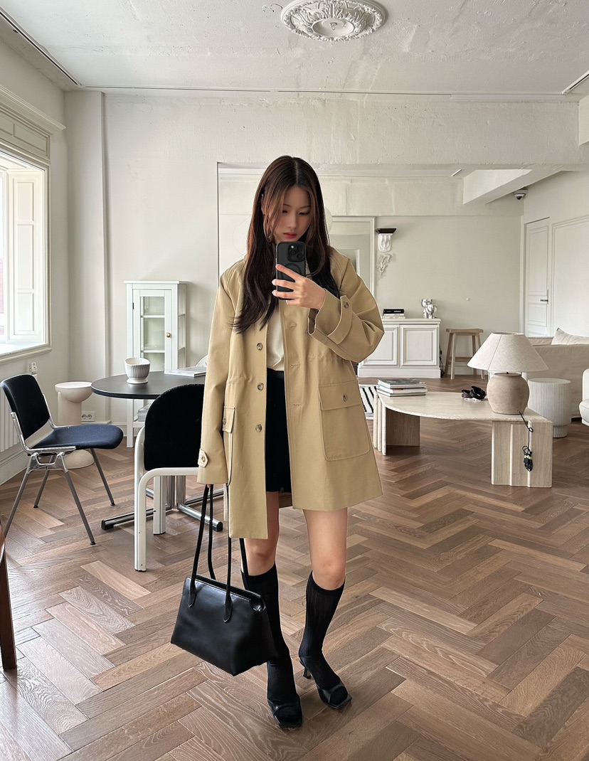 2ND GATE東大門直郵女士新品推薦人氣休閑職業熱賣長款風衣2ND GATE長款風衣