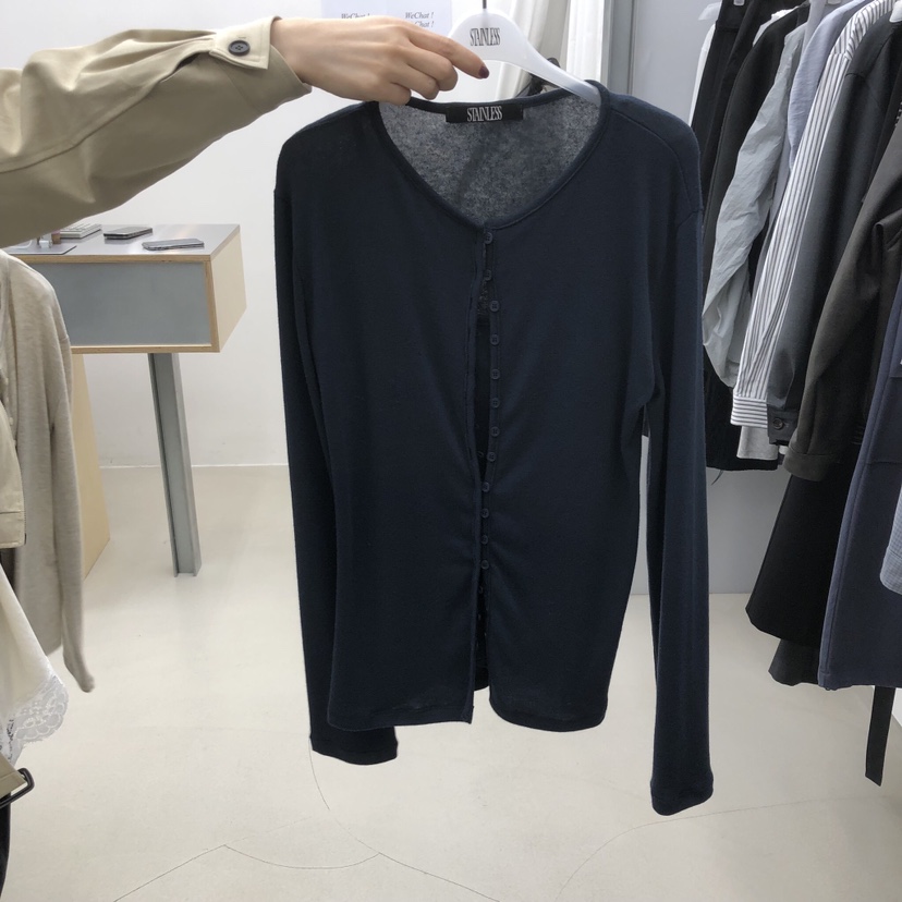 STAINLESS東大門直郵女裝新款熱賣職業推薦長袖T恤套裝開衫STAINLESS長袖T恤圖色3