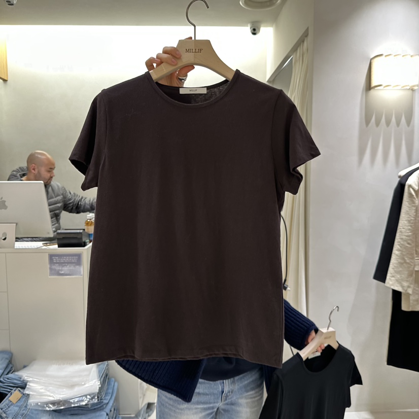 MILLIF東大門實拍女裝新品推薦人氣熱賣時尚職業真品26春夏T恤MILLIFT恤圖色5棕色