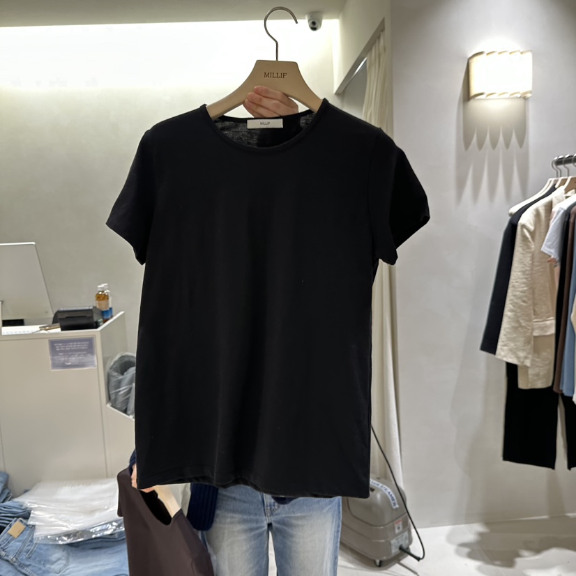 MILLIF東大門實拍女裝新品推薦人氣熱賣時尚職業真品26春夏T恤MILLIFT恤圖色6黑色