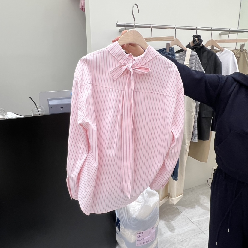 POWDER韓國代購女裝新款推薦人氣職業休閑熱賣襯衫蕾絲衫POWDER襯衫/蕾絲衫