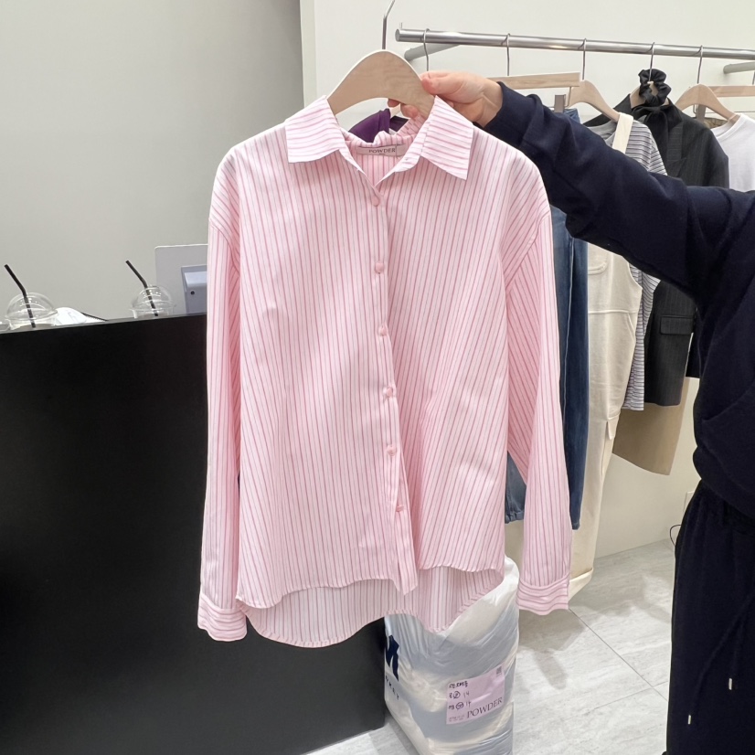 POWDER韓國代購女裝新款推薦人氣職業休閑熱賣襯衫蕾絲衫POWDER襯衫/蕾絲衫圖色1