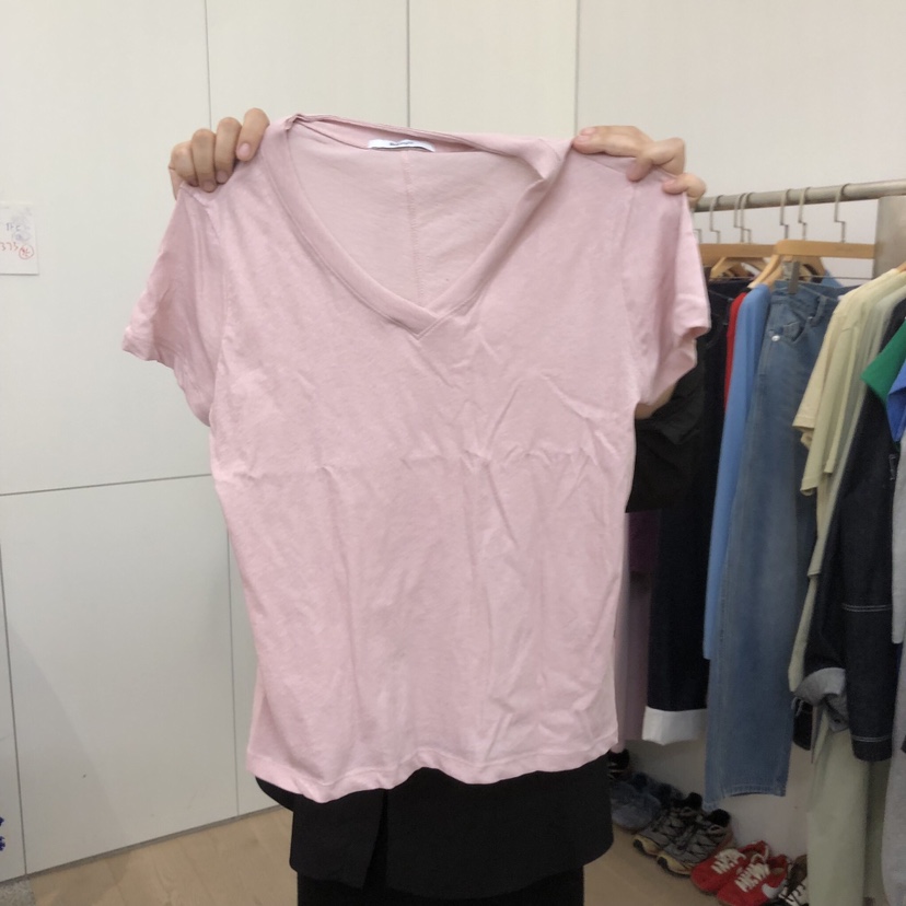 DOHWAJI東大門直郵女士新款職業26春夏人氣T恤不含內搭V領DOHWAJIT恤圖色3