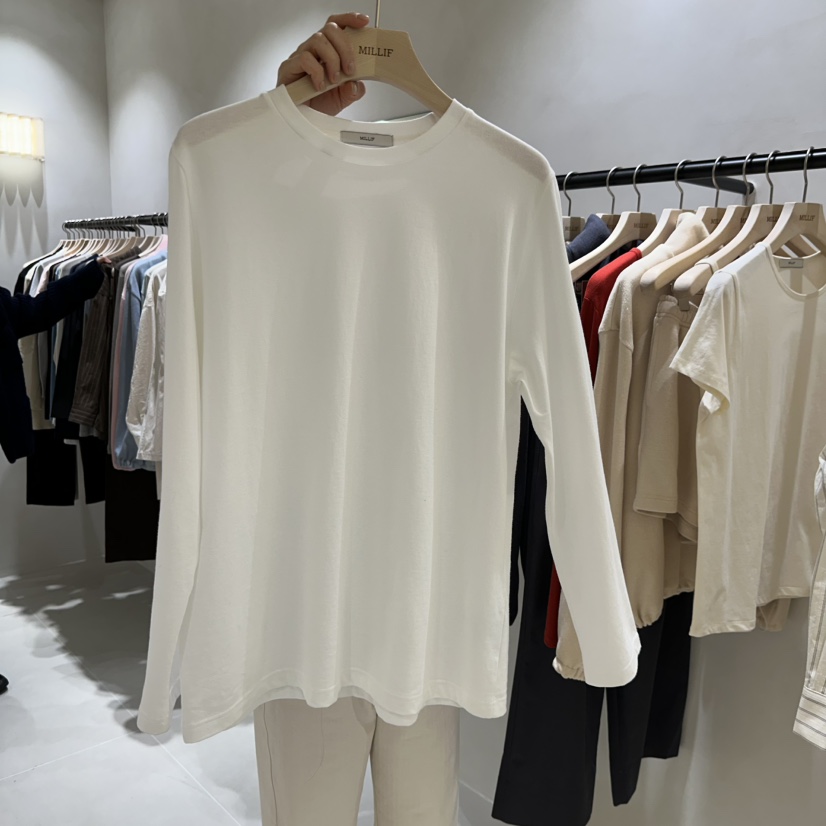MILLIF韓國代購女士新款熱賣真品26春夏職業人氣休閑長袖T恤MILLIF長袖T恤圖色1
