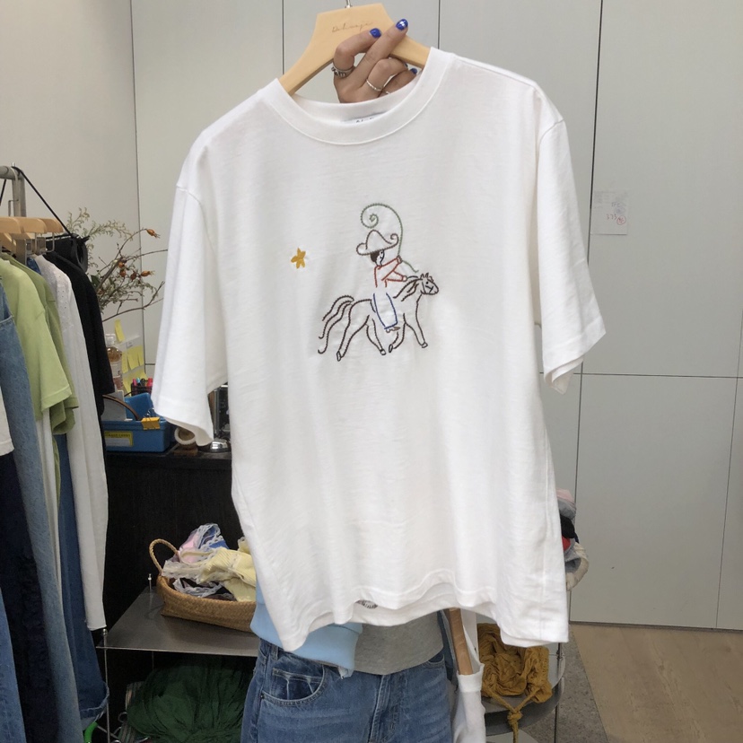 DOHWAJI東大門代購女裝新品推薦熱賣時尚休閑職業真品T恤DOHWAJIT恤圖色1