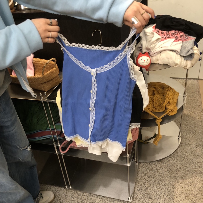 DOHWAJI東大門實拍女士新品時尚推薦真品吊帶背心蕾絲紐扣DOHWAJI吊帶/背心圖色5