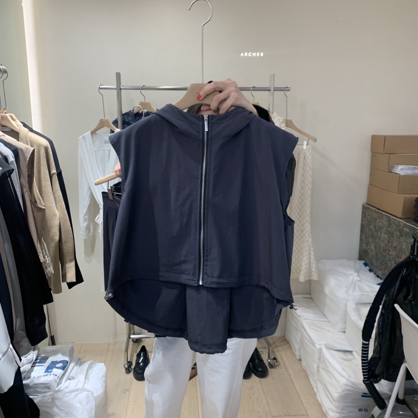 ARCHER東大門代購女裝新品推薦熱賣時尚職業人氣馬甲拉鏈ARCHER馬甲圖色2