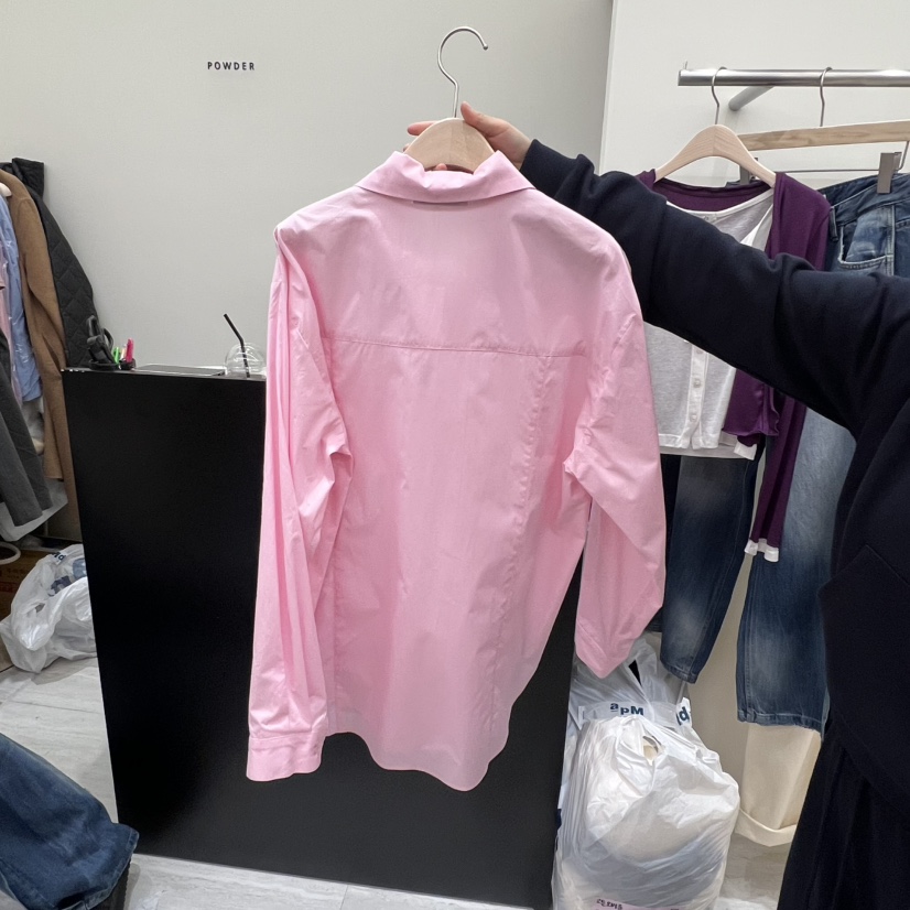 POWDER東大門代購女士新款人氣真品職業時尚推薦襯衫蕾絲衫POWDER襯衫/蕾絲衫