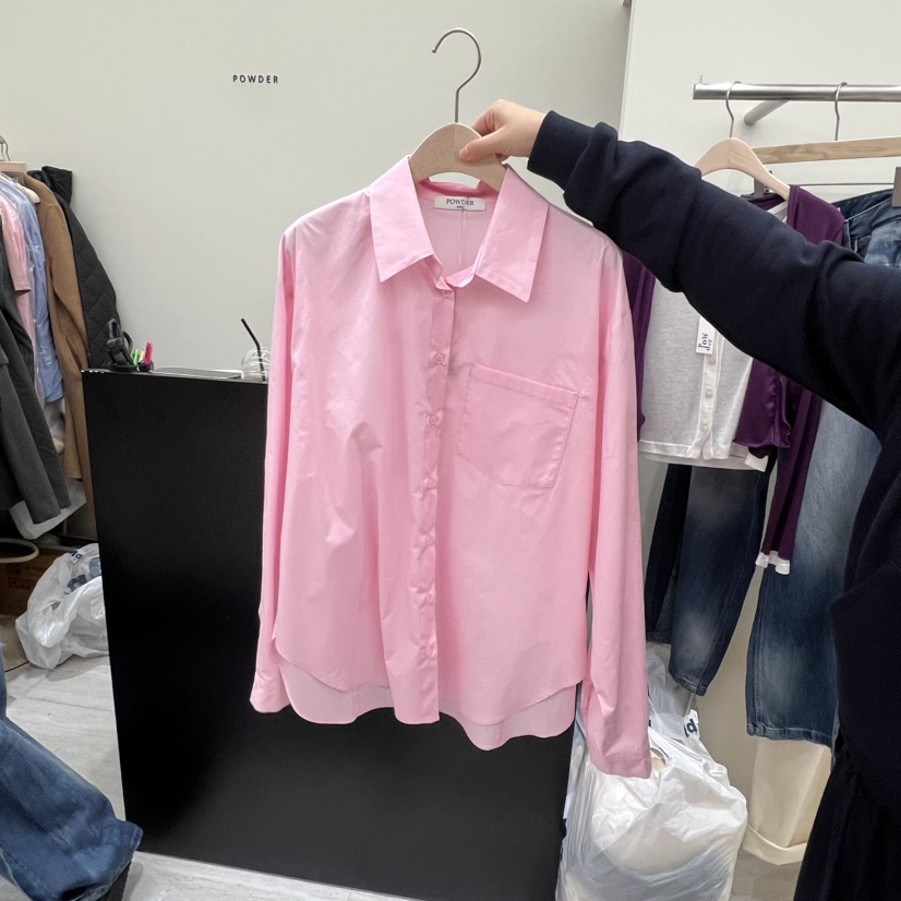 POWDER東大門代購女士新款人氣真品職業時尚推薦襯衫蕾絲衫POWDER襯衫/蕾絲衫圖色1