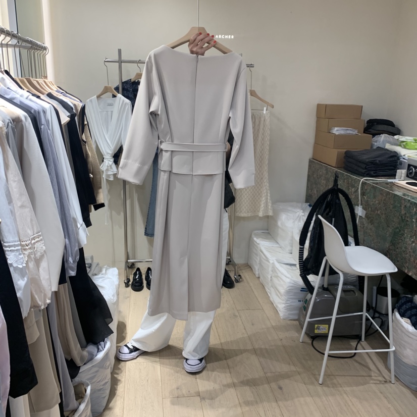 ARCHER韓國直郵女士新品熱賣時尚推薦真品人氣連衣裙腰帶ARCHER連衣裙