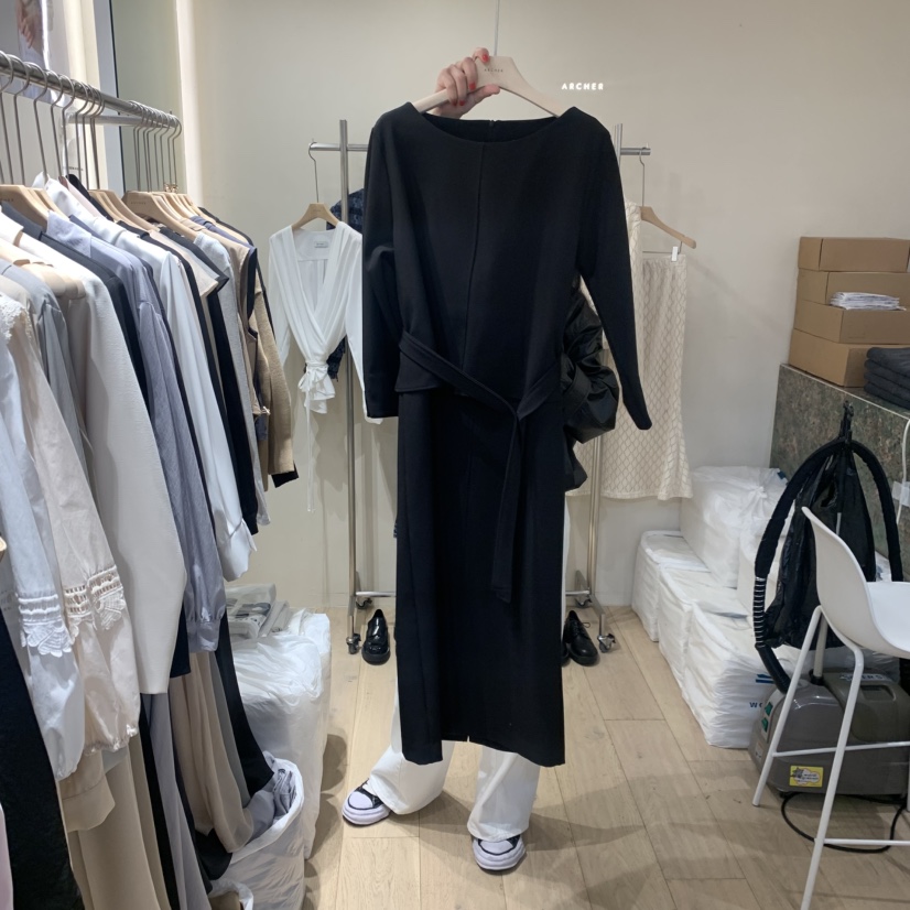 ARCHER韓國直郵女士新品熱賣時尚推薦真品人氣連衣裙腰帶ARCHER連衣裙圖色2
