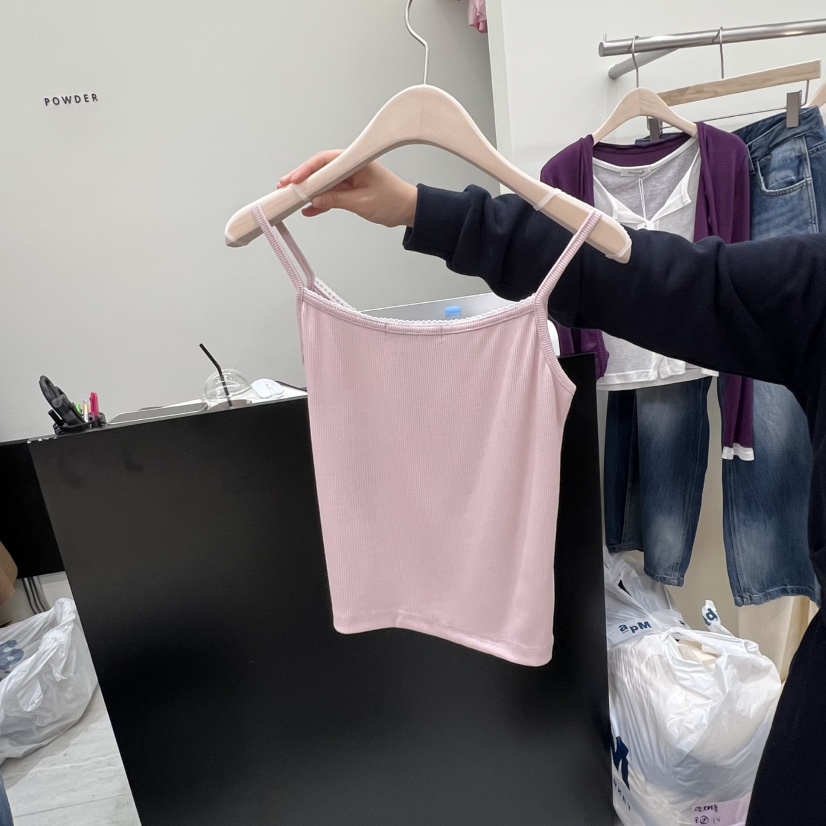 POWDER東大門實拍女士新品熱賣人氣推薦休閑26春夏吊帶背心POWDER吊帶/背心