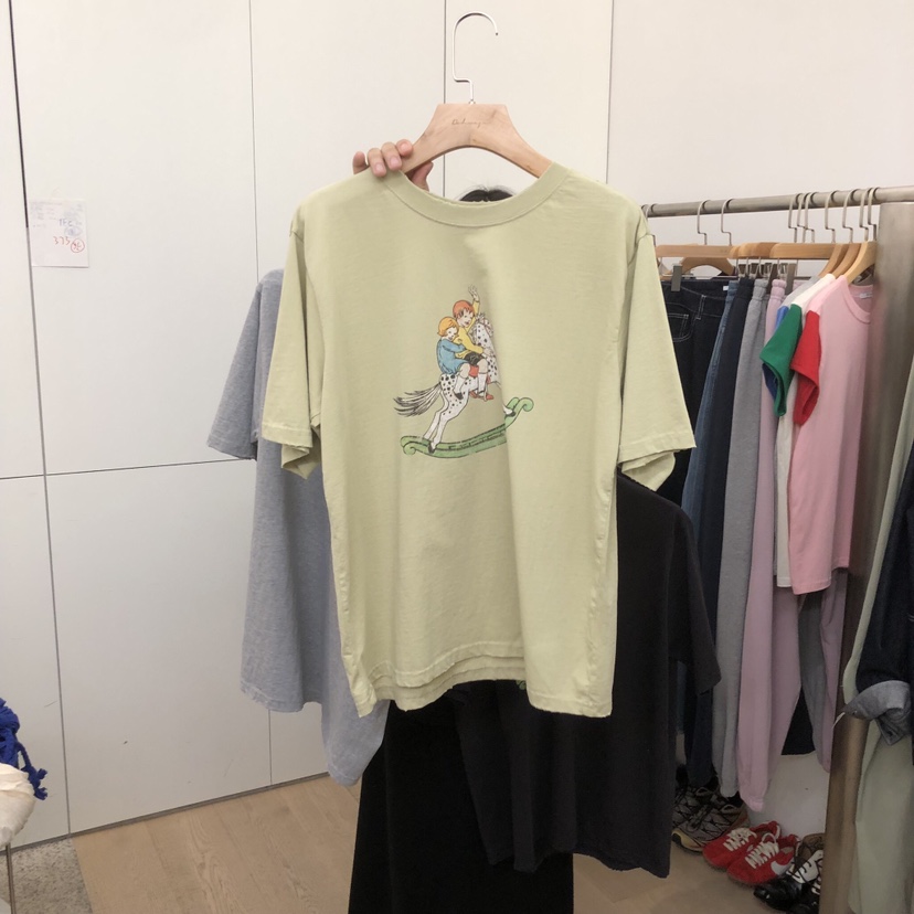 DOHWAJI韓國直郵女裝新品時尚熱賣休閑人氣真品職業T恤復古DOHWAJIT恤圖色2