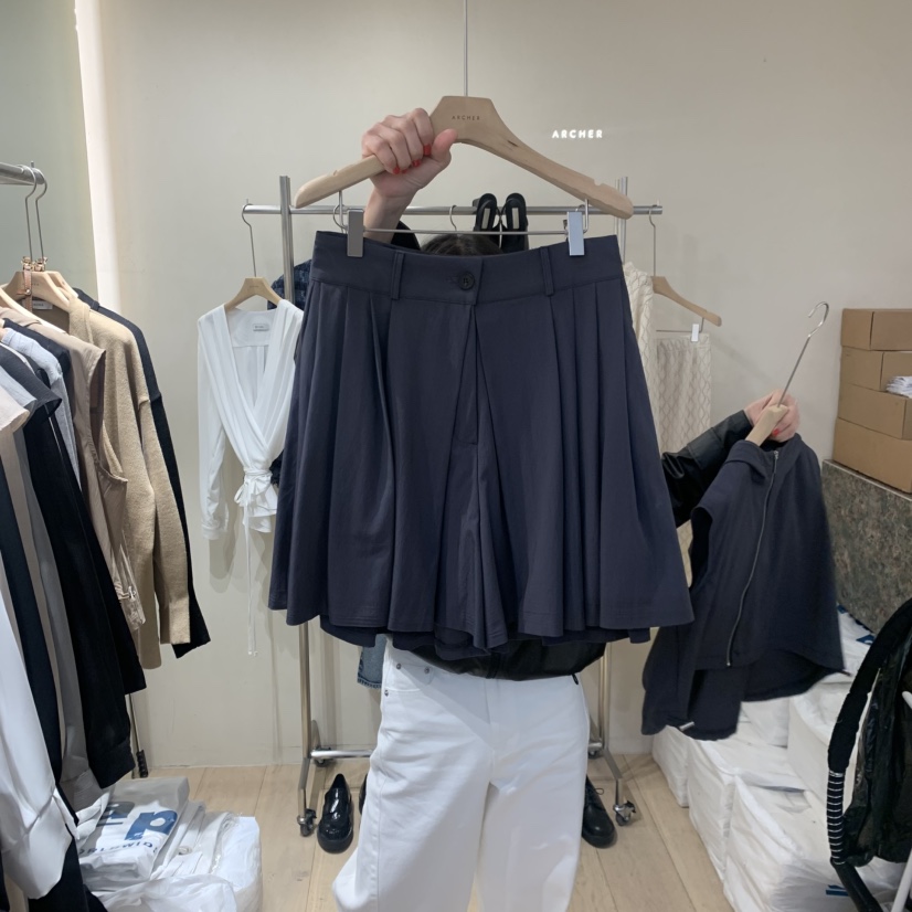 ARCHER東大門實拍女裝新款時尚26春夏人氣熱賣職業短褲褶皺ARCHER短褲圖色2