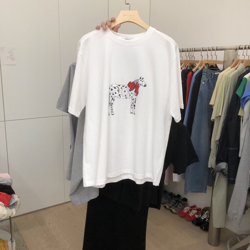 DOHWAJI韓國代購女士新品人氣時尚熱賣職業休閑推薦真品T恤DOHWAJIT恤圖色2