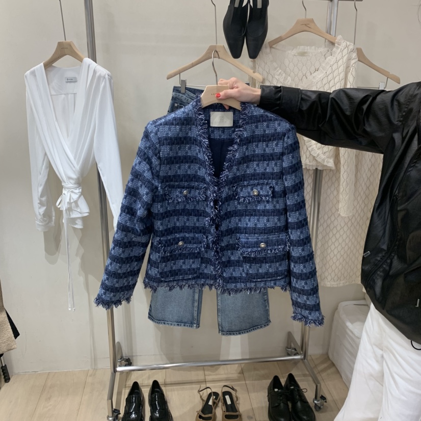 ARCHER韓國直郵女裝新款時尚26春夏職業休閑人氣夾克粗花呢ARCHER夾克圖色1