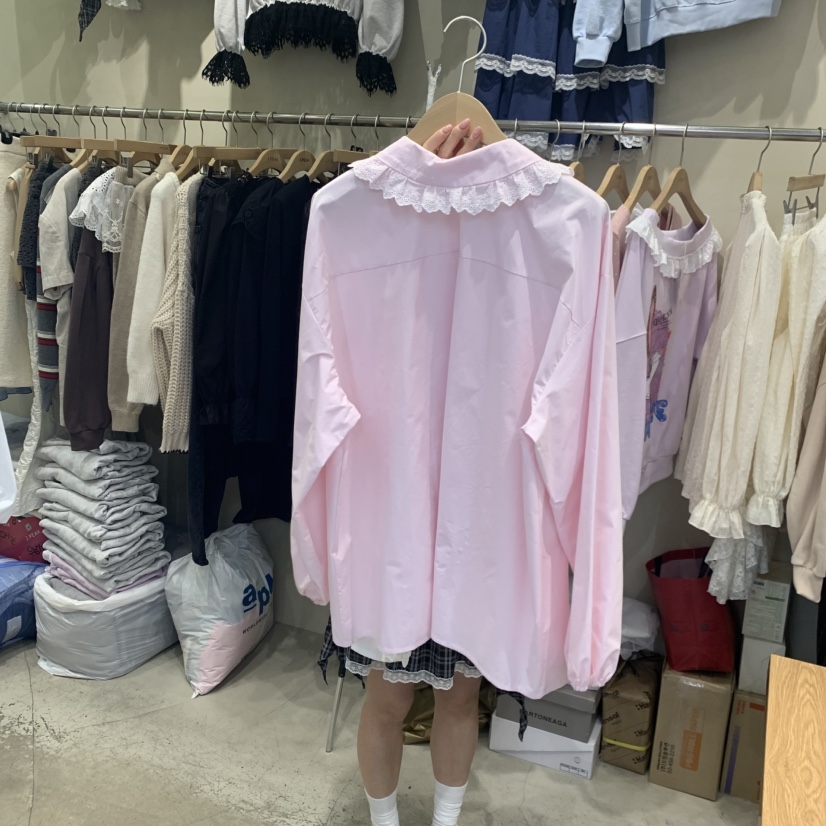 J PEAK/BY FLOW東大門代購女士新款推薦休閑襯衫蕾絲衫J PEAK襯衫/蕾絲衫