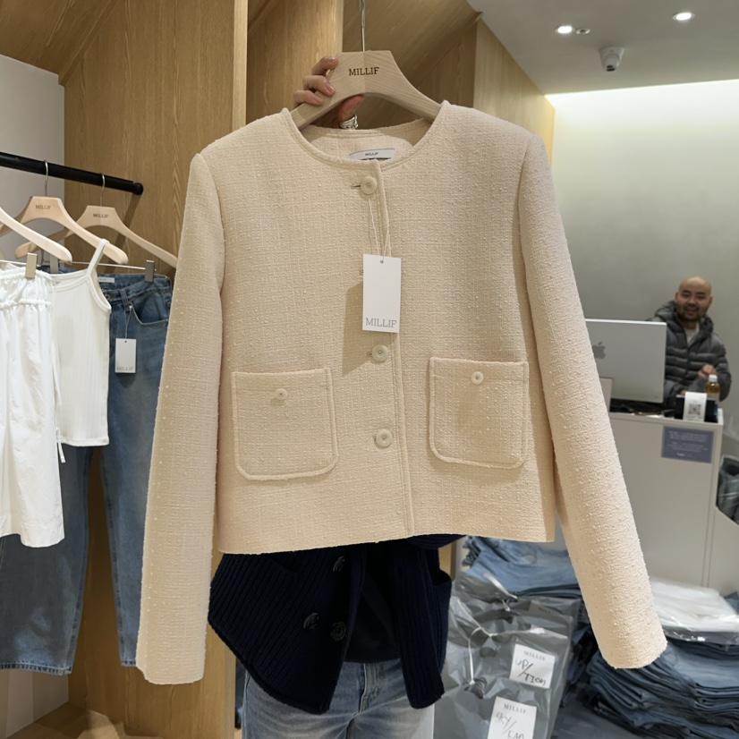MILLIF東大門實拍女裝新品26春夏熱賣真品休閑推薦夾克花呢MILLIF夾克圖色1