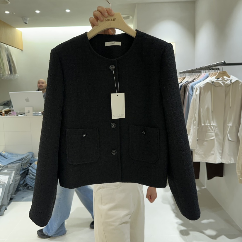 MILLIF東大門實拍女裝新品26春夏熱賣真品休閑推薦夾克花呢MILLIF夾克圖色2