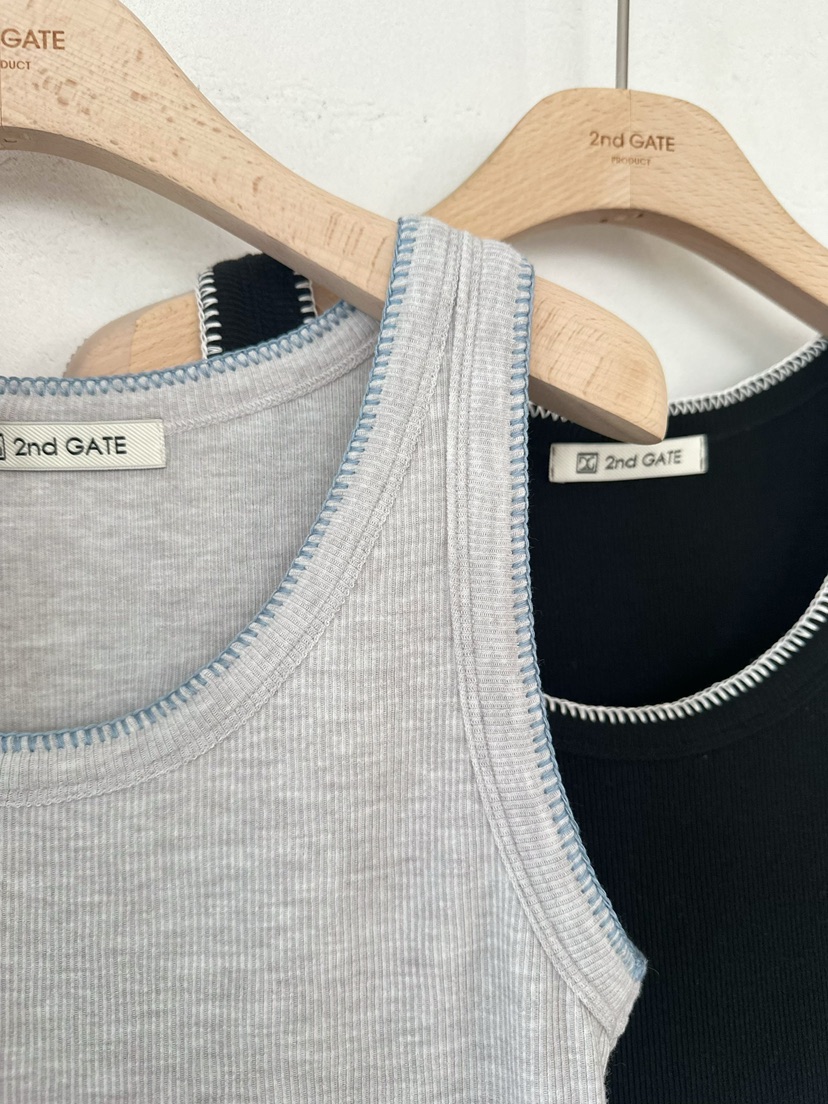 2ND GATE東大門代購女士新品推薦真品熱賣休閑吊帶背心刺繡2ND GATE吊帶/背心