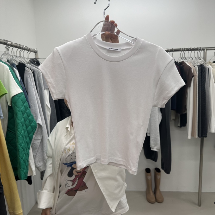 TOPDRESSING韓國代購女裝新品時尚人氣推薦職業26春夏T恤TOPDRESSINGT恤圖色5白色