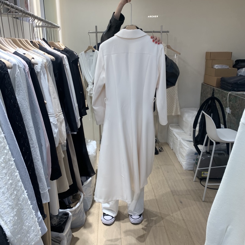 ARCHER韓國代購女裝新款職業人氣真品推薦連衣裙含腰帶口袋ARCHER連衣裙