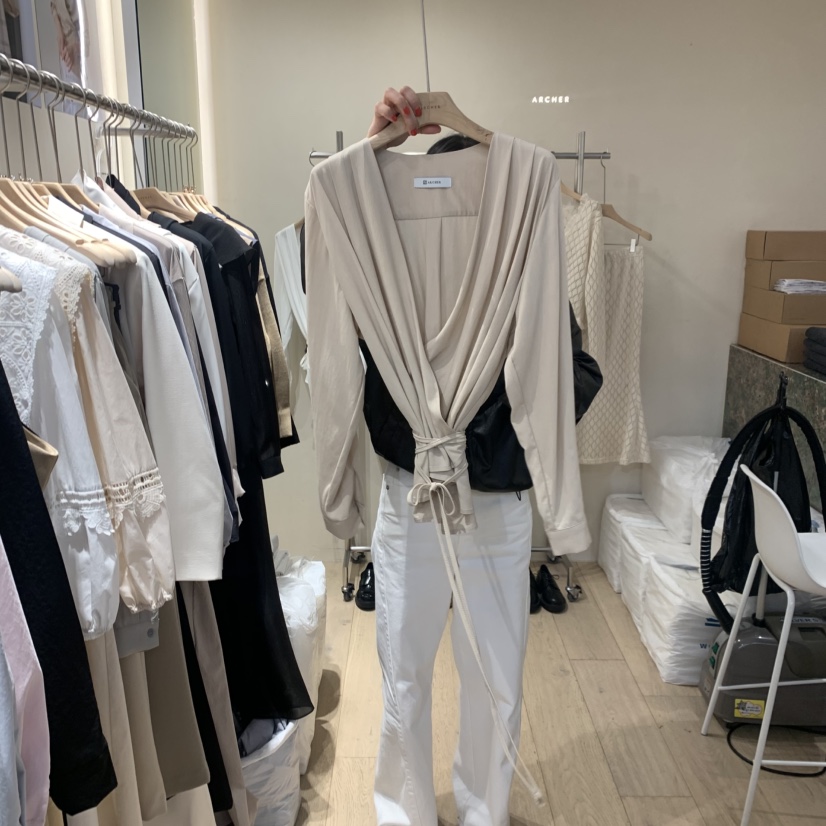 ARCHER東大門實拍女士新款休閑人氣推薦時尚熱賣襯衫蕾絲衫ARCHER襯衫/蕾絲衫圖色2