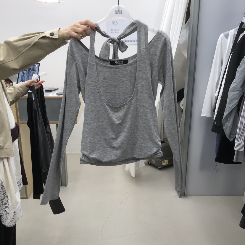 STAINLESS韓國直郵女裝新款休閑熱賣26春夏真品推薦長袖T恤STAINLESS長袖T恤圖色2