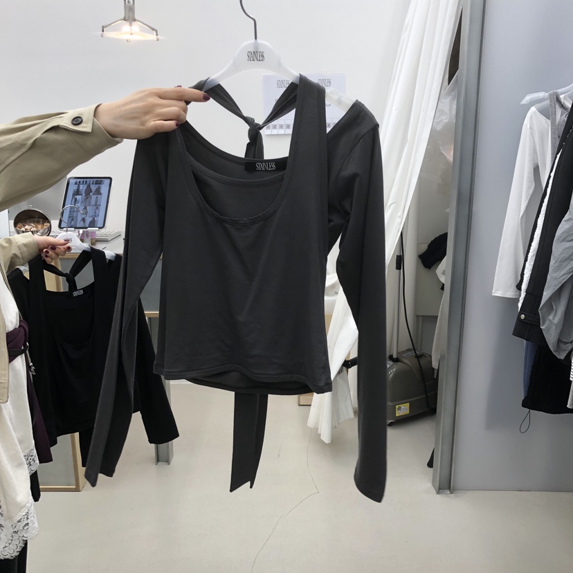 STAINLESS韓國直郵女裝新款休閑熱賣26春夏真品推薦長袖T恤STAINLESS長袖T恤圖色3