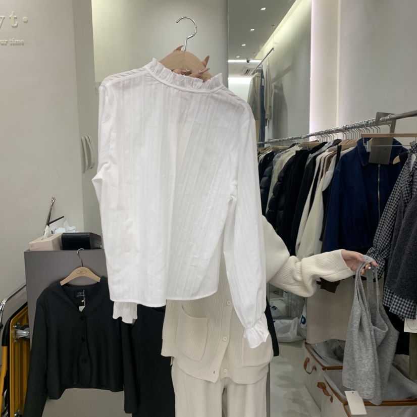 TAKE YOUE TIME韓國直郵女士新款推薦時尚襯衫蕾絲衫鏤空TAKE YOUE TIME襯衫/蕾絲衫