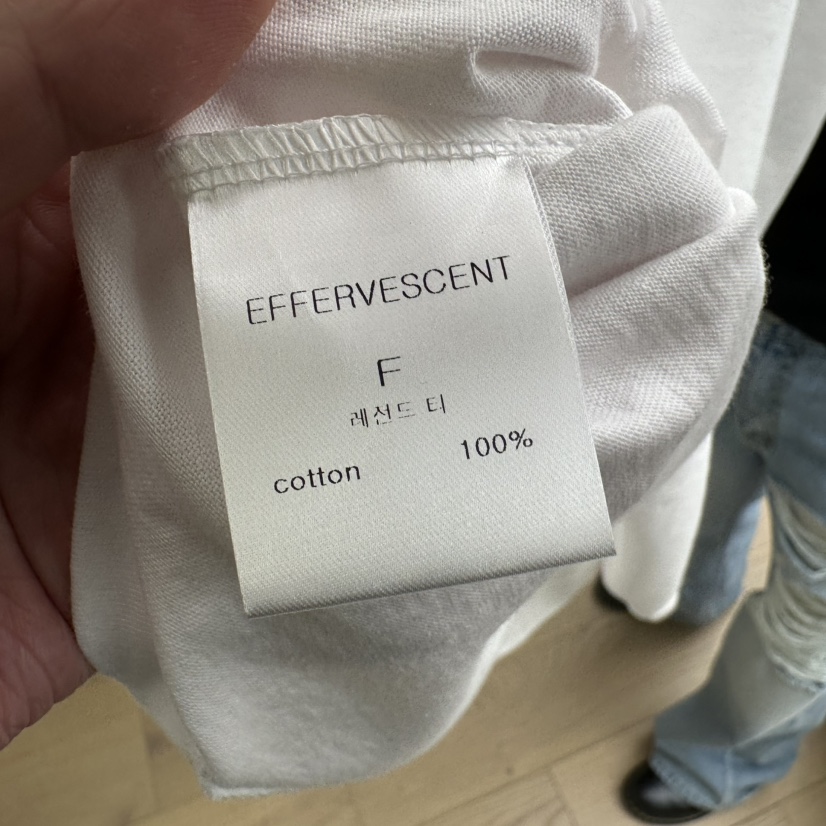 EFFERVESCENT東大門實拍女裝新品真品職業26春夏推薦人氣T恤evc/effervescentT恤