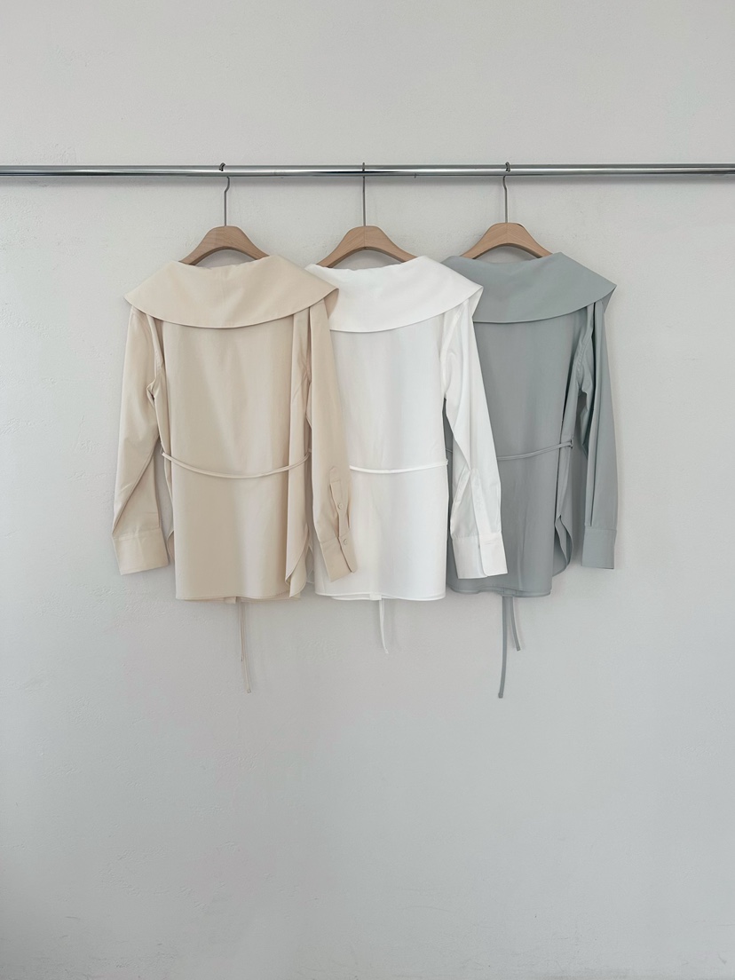 2ND GATE韓國代購女裝新款熱賣26春夏人氣襯衫蕾絲衫含腰繩2ND GATE襯衫/蕾絲衫