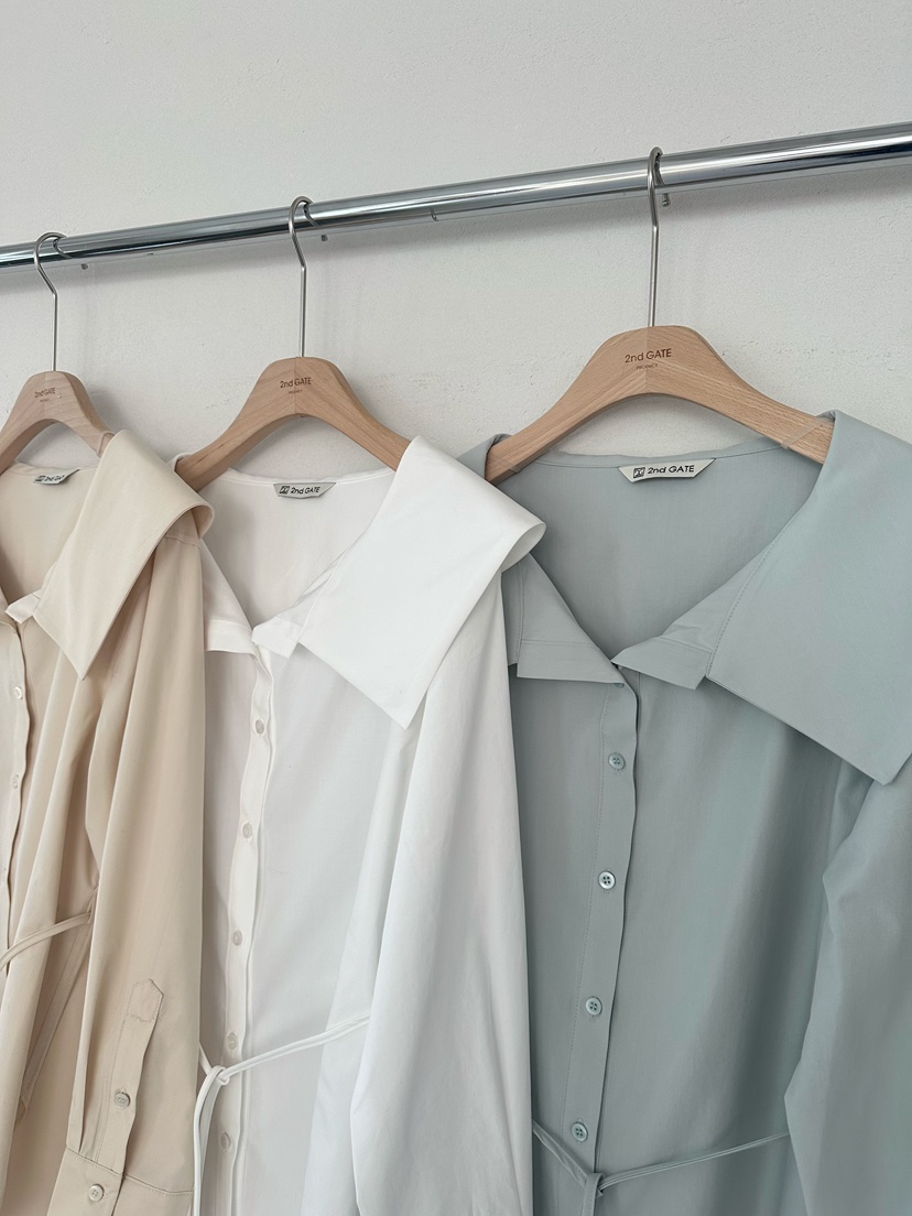 2ND GATE韓國代購女裝新款熱賣26春夏人氣襯衫蕾絲衫含腰繩2ND GATE襯衫/蕾絲衫