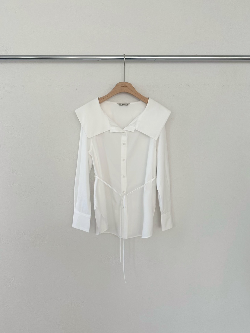 2ND GATE韓國代購女裝新款熱賣26春夏人氣襯衫蕾絲衫含腰繩2ND GATE襯衫/蕾絲衫圖色1