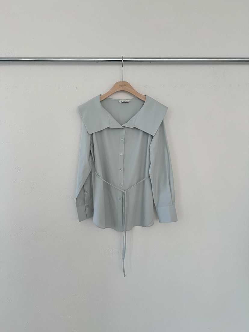 2ND GATE韓國代購女裝新款熱賣26春夏人氣襯衫蕾絲衫含腰繩2ND GATE襯衫/蕾絲衫圖色2