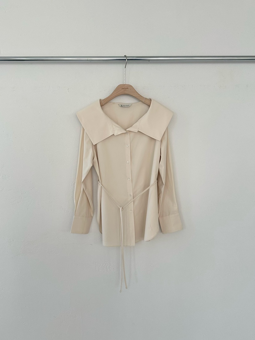 2ND GATE韓國代購女裝新款熱賣26春夏人氣襯衫蕾絲衫含腰繩2ND GATE襯衫/蕾絲衫圖色3