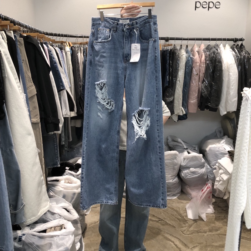 ALMOND PEPE東大門實拍女裝新款人氣職業時尚推薦牛仔褲ALMOND PEPE牛仔褲圖色1