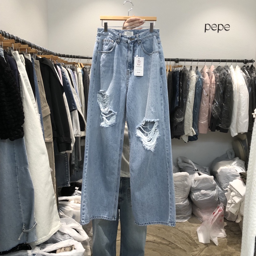 ALMOND PEPE東大門實拍女裝新款人氣職業時尚推薦牛仔褲ALMOND PEPE牛仔褲圖色2